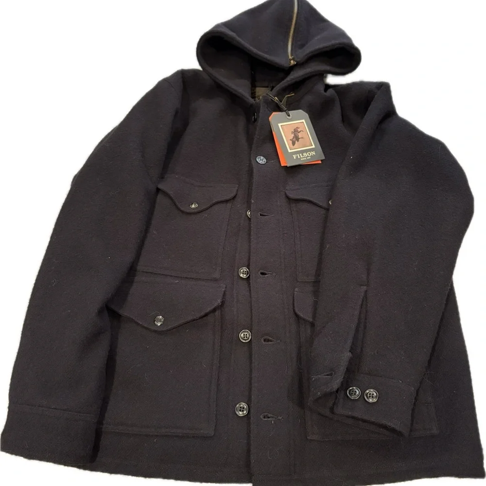 Filson Men's Mackinaw Wool Hooded Cruiser new Medium - Picture 4 of 4